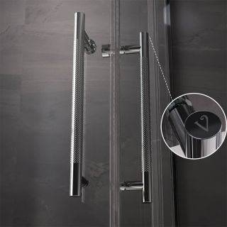 Душевой уголок Veconi Premium Trento PTC-20GR, 900Х900x2000, брашированный графит, стекло прозрачное